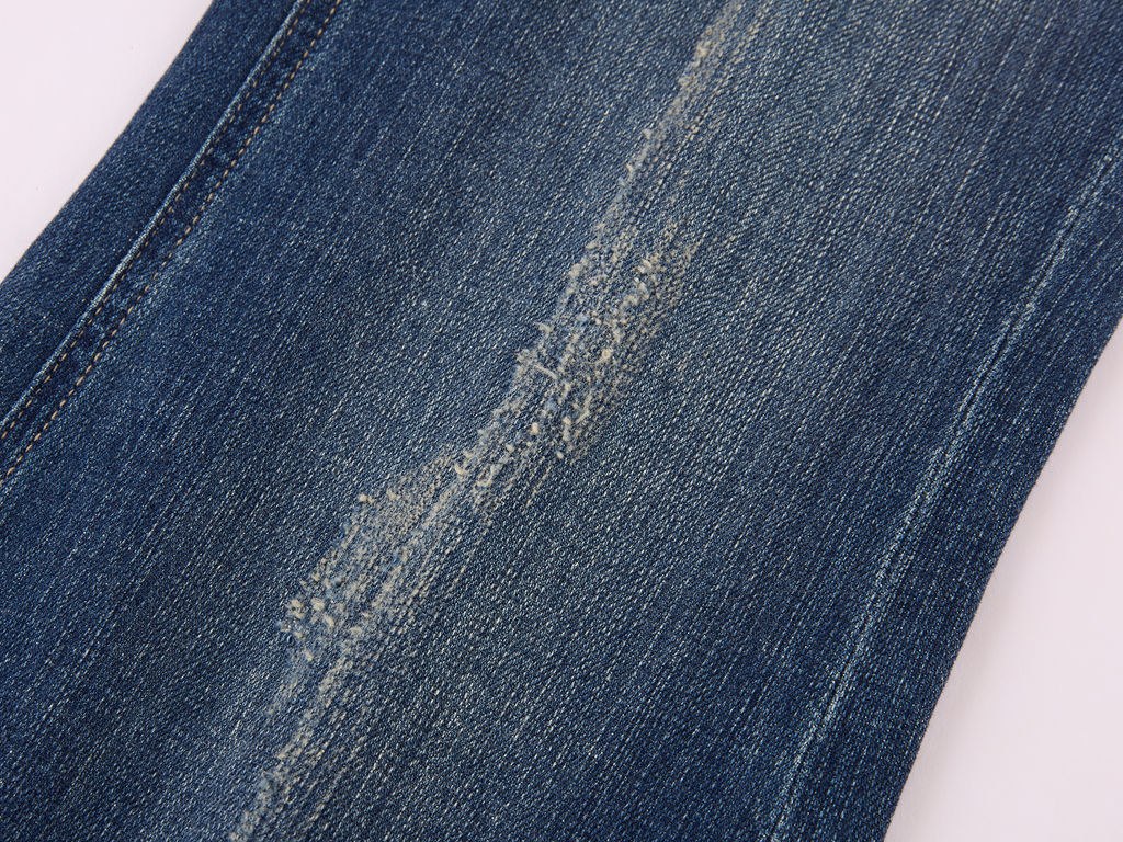 Washed Officer-Button Flared Jeans