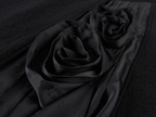 Relaxed Floral-Appliqué Wool Skirt
