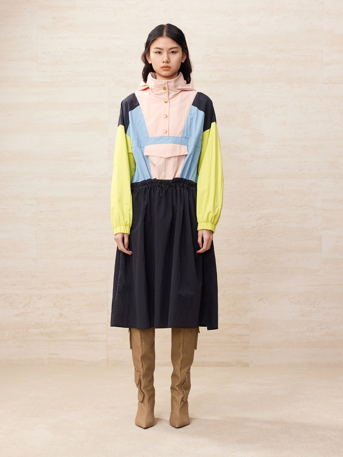 Panelled sporty dress