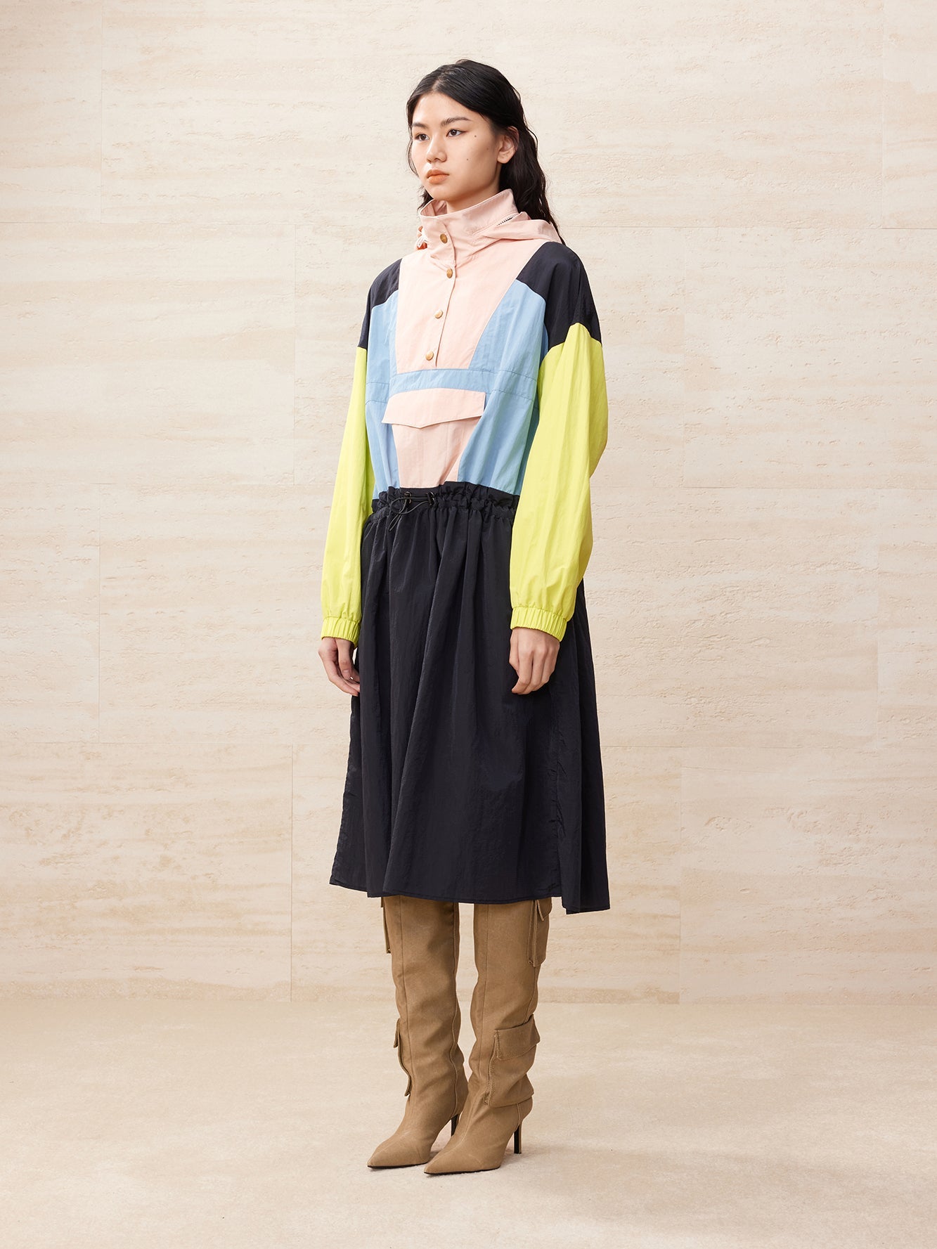 Panelled sporty dress