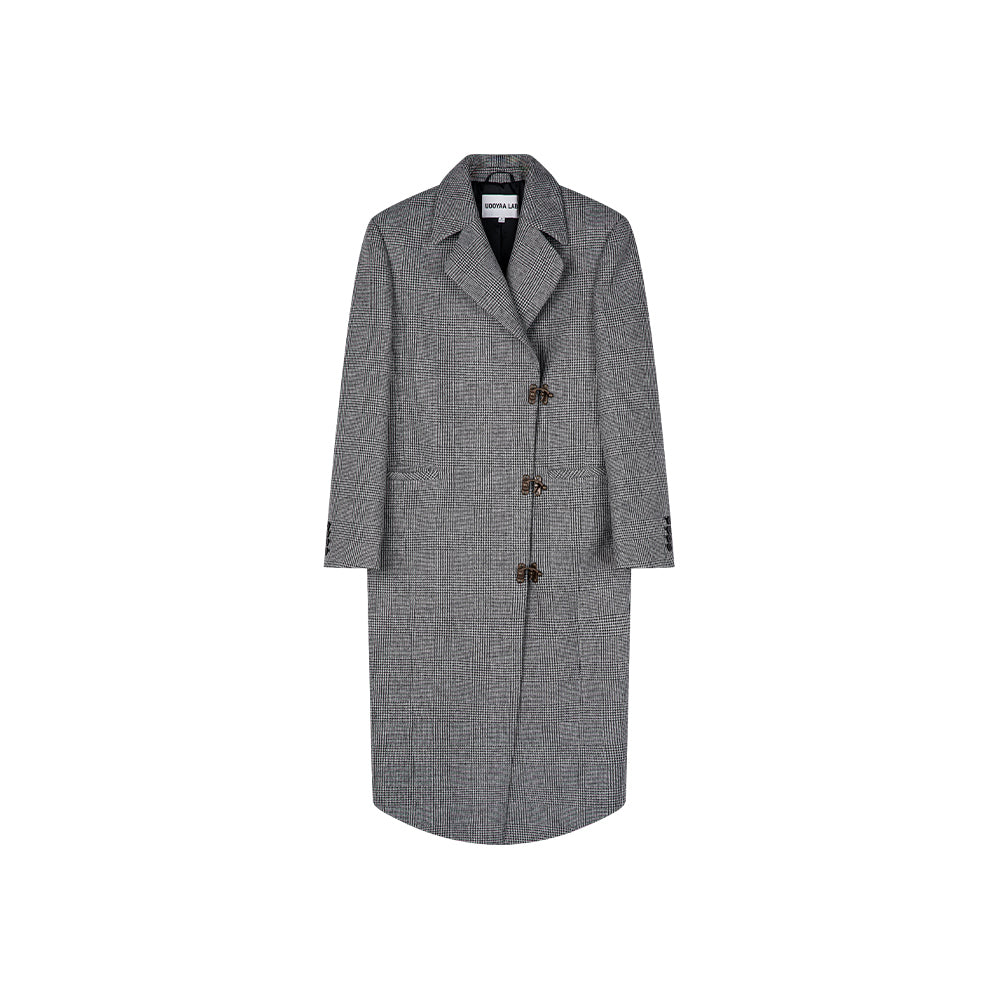 Houndstooth long coat