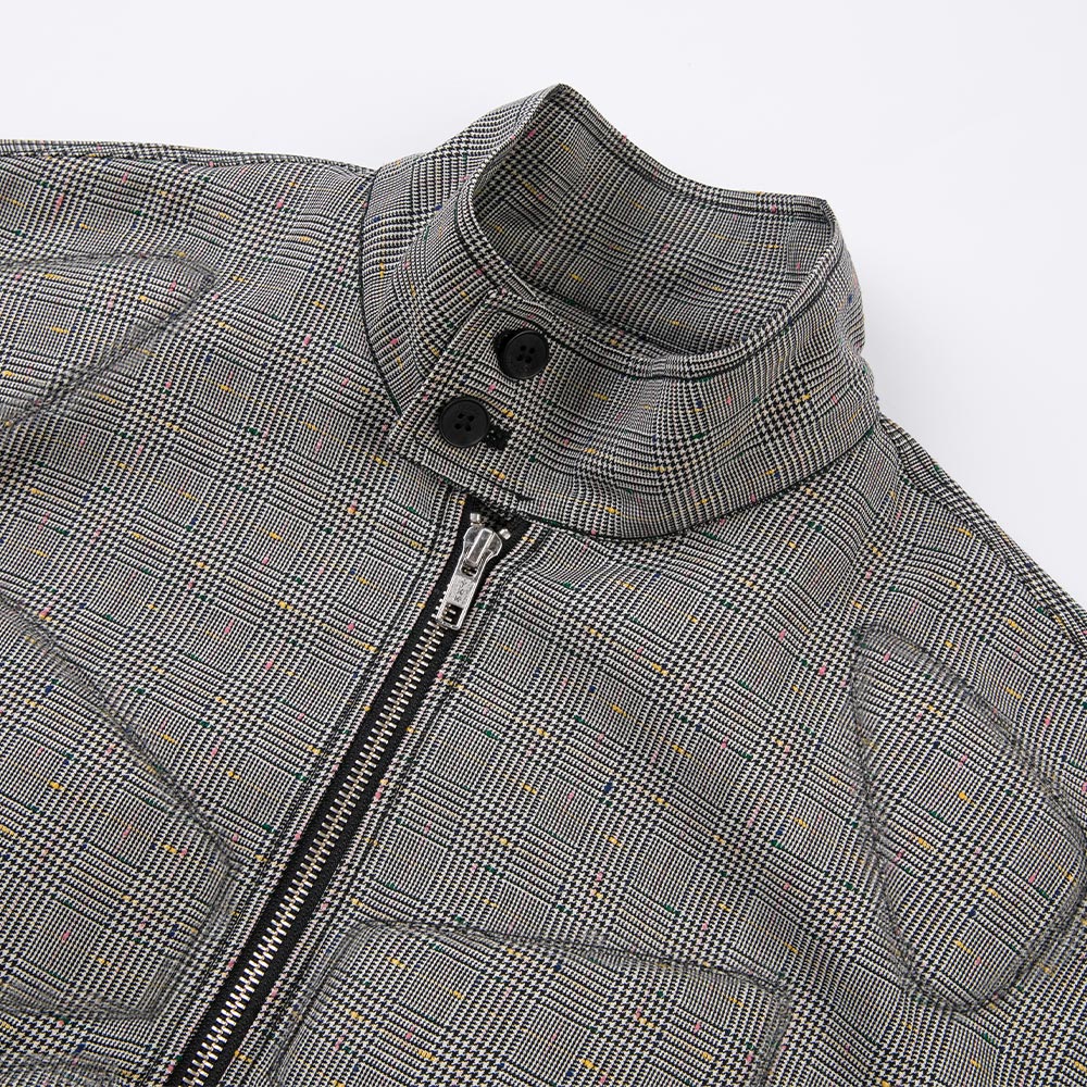 Grey Plaid Bowknot Jacket