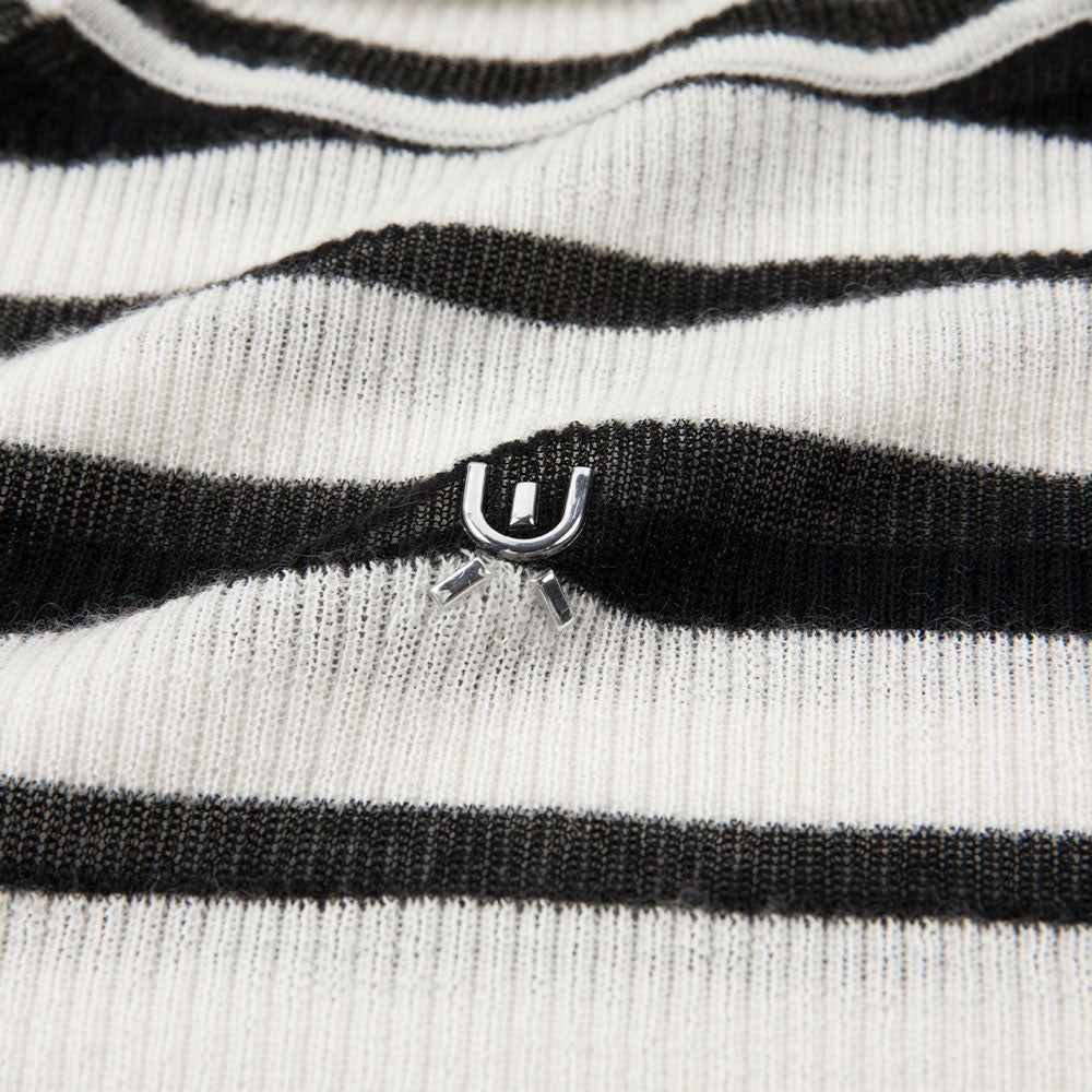 Striped Turtle Neck Long-sleeved Shirt