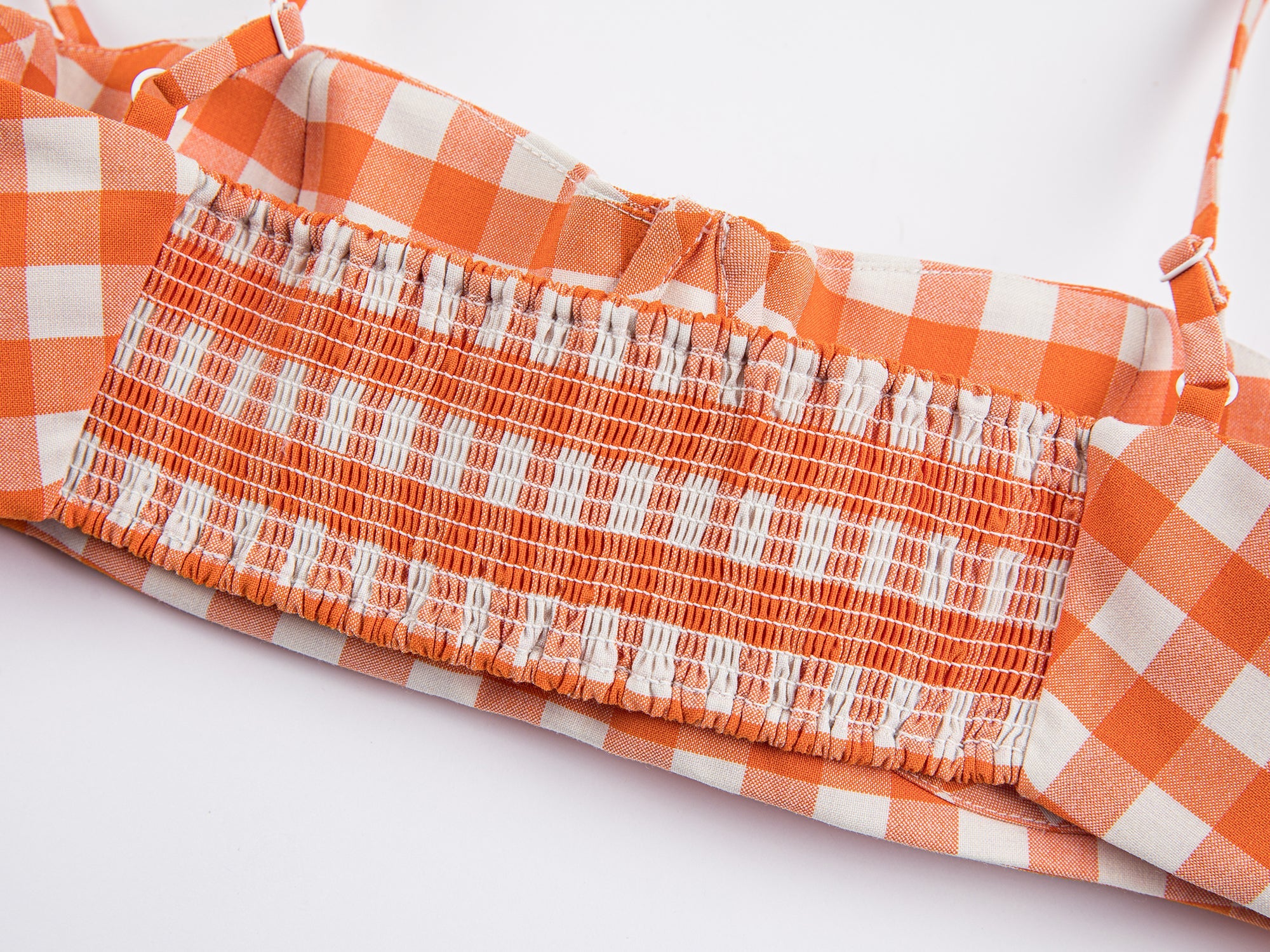 Vichy plaid cropped bustier