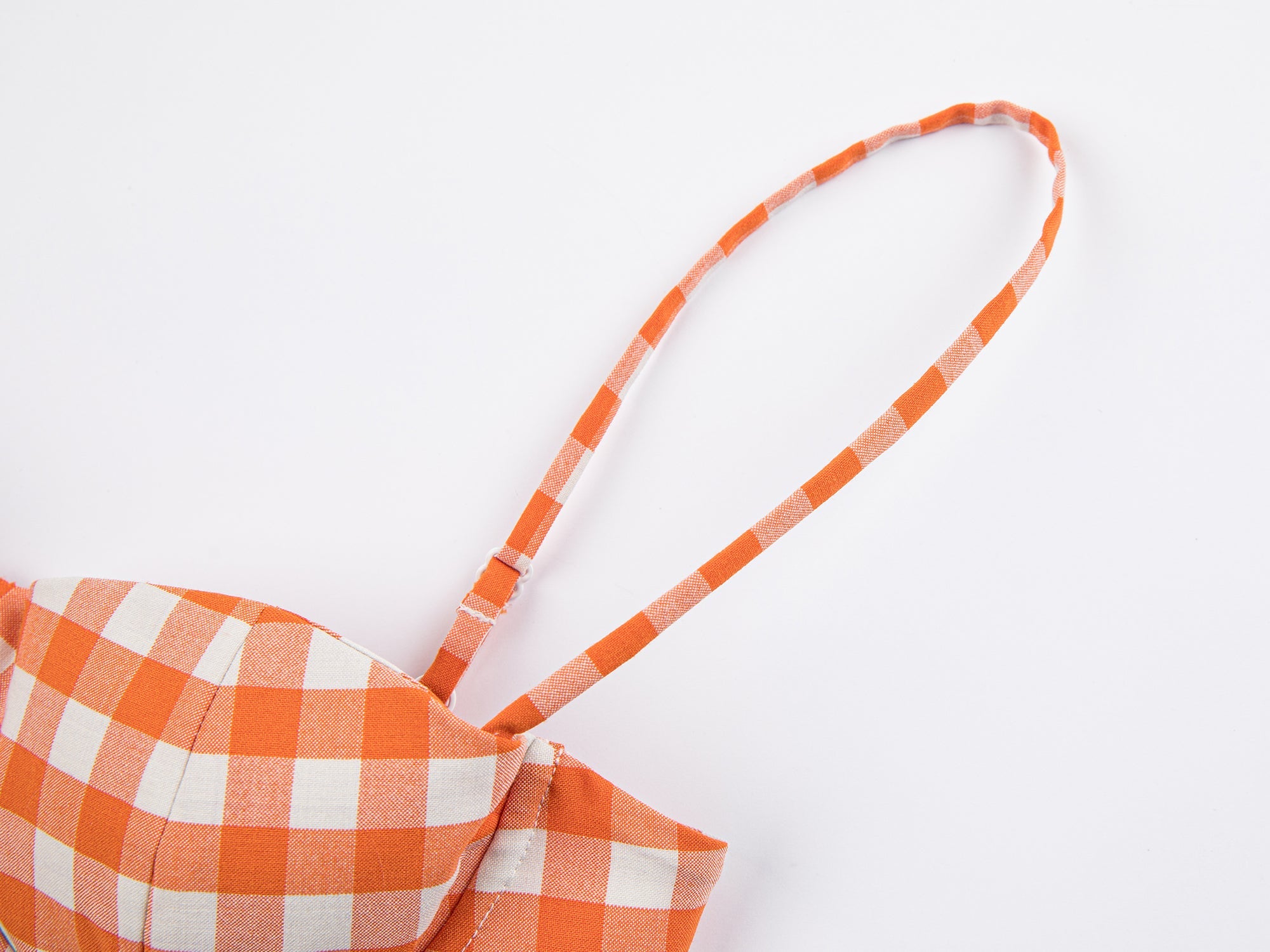 Vichy plaid cropped bustier