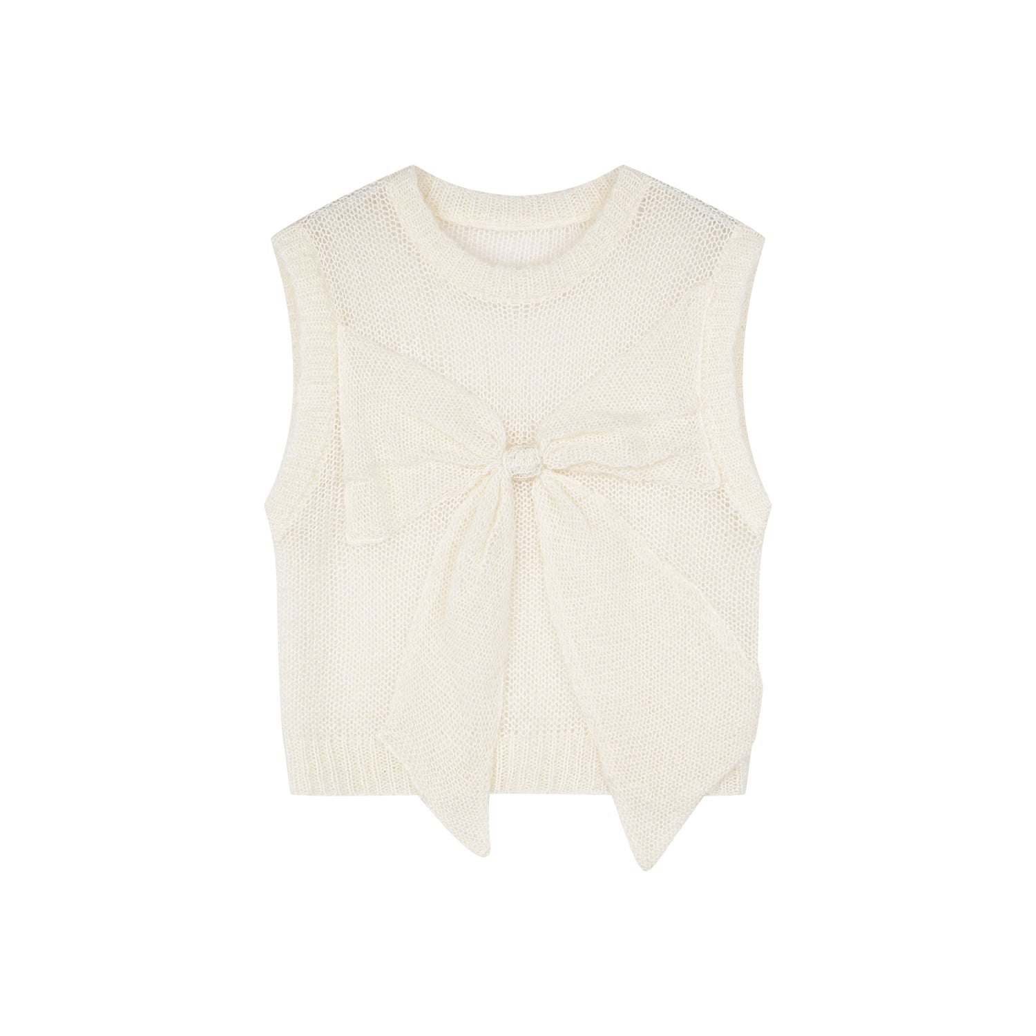 Knitted bowknot vest