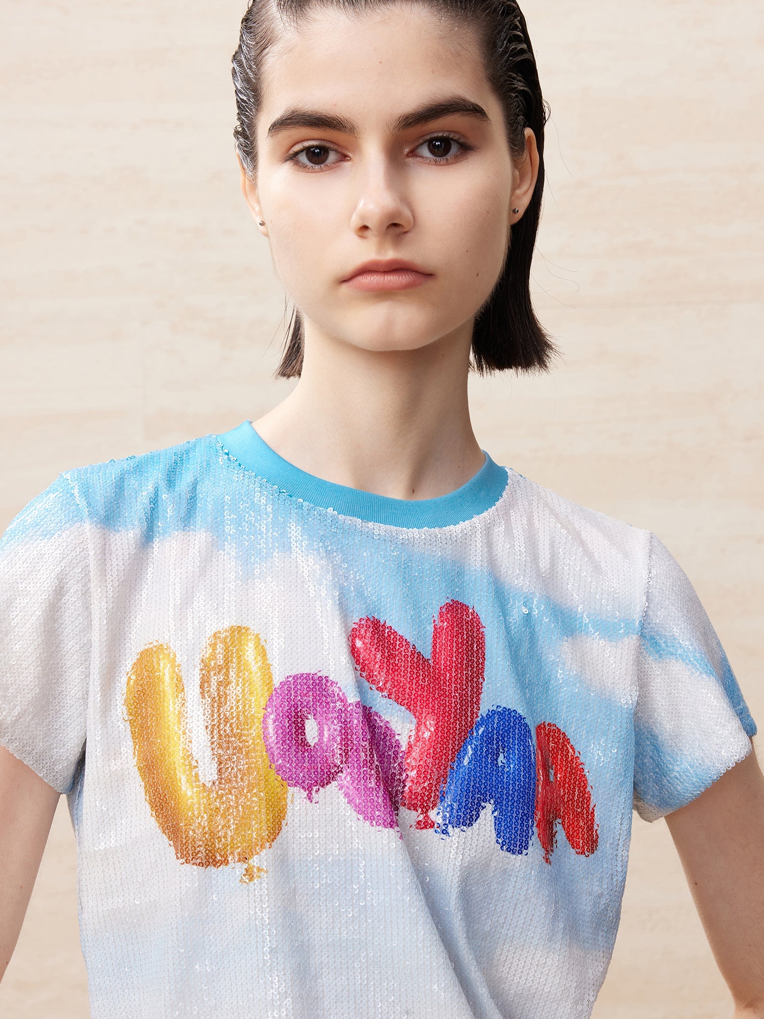 Uooyaa beaded balloon t-shirt