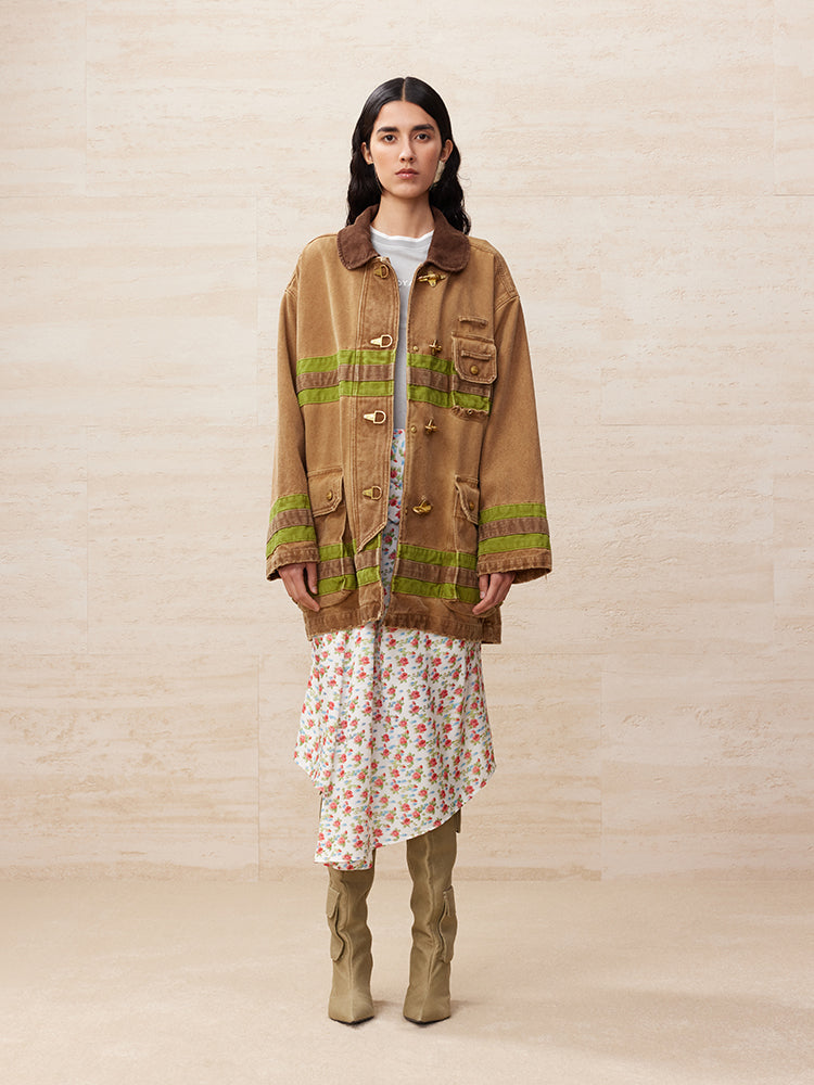 Uooyaa club stripped hunting jacket