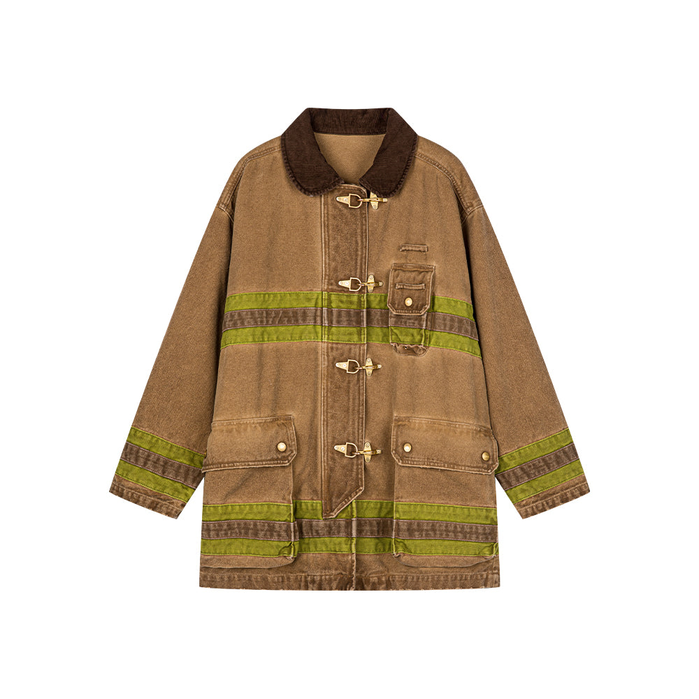 Uooyaa club stripped hunting jacket