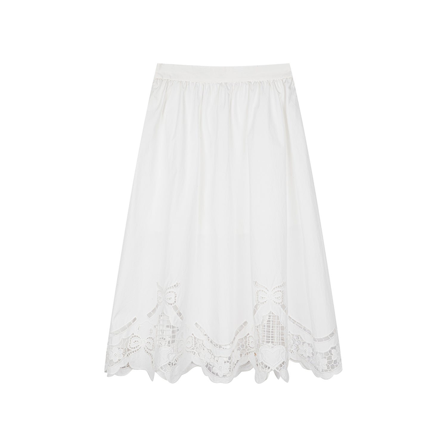 White lace skirt