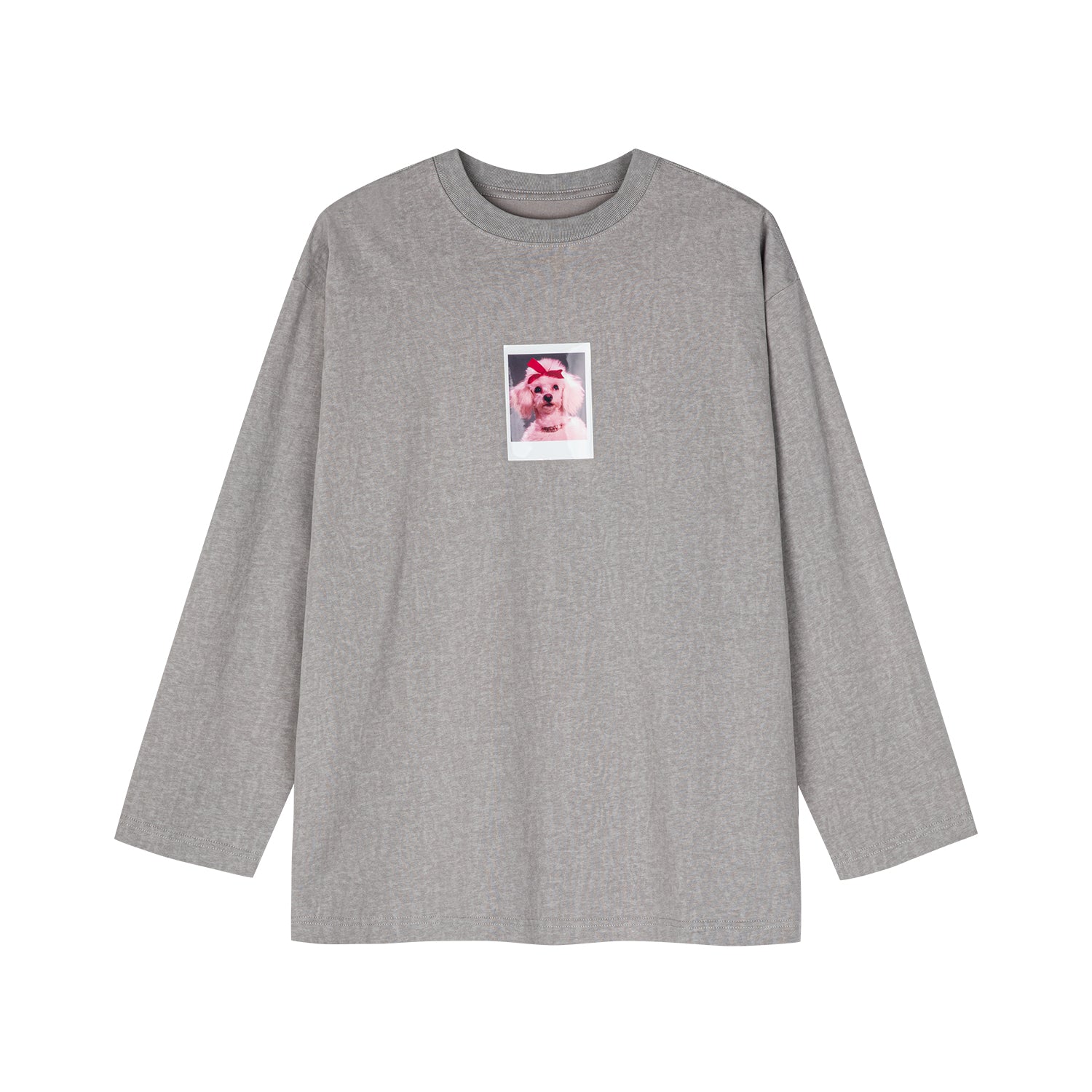 Puppy portrait printed long sleeved shirt