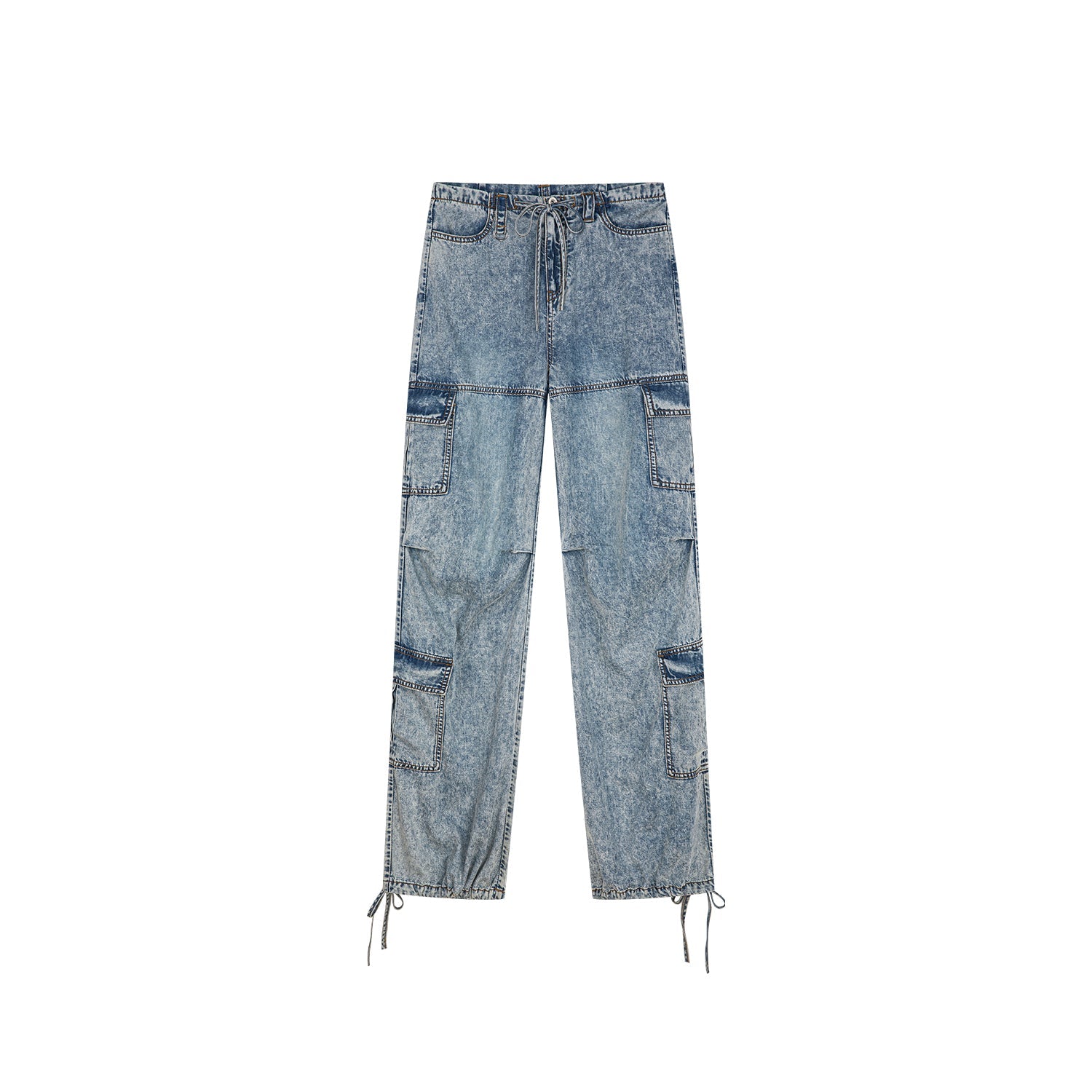 Washed cargo jogger jeans